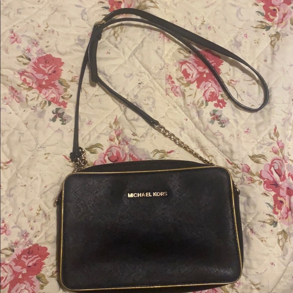 MK crossbody with Gold trim, $100 or make a offer!